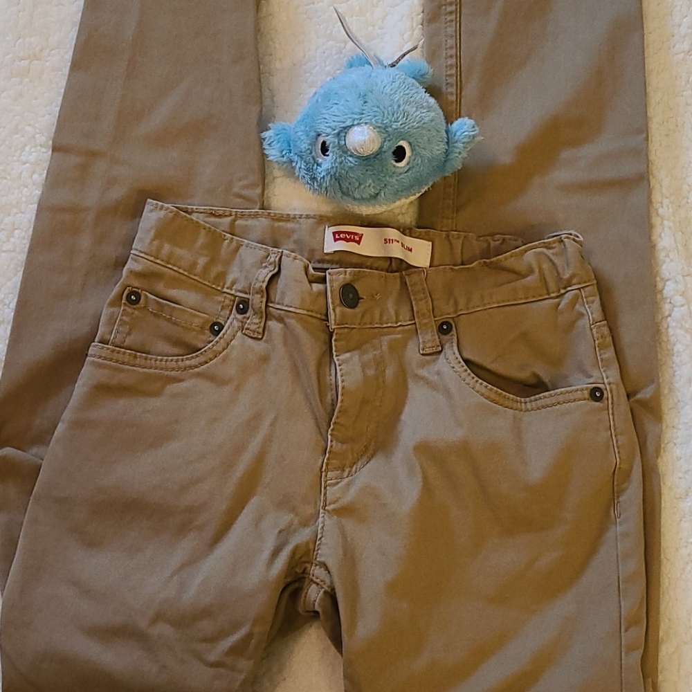 Levi's Boy's 511 Slim Khaki Size 12 Adjustable